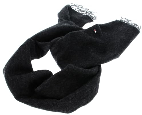 Tommy Hilfiger TH Elevated Plaque Scarf Black