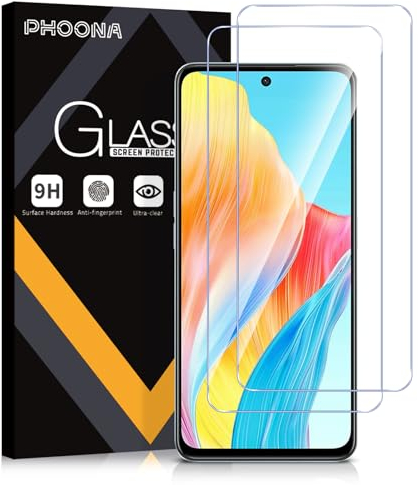 Phoona Vetro Temperato per OPPO A98 5G/A58 4G/OPPO F23 5G, 2 Pezzi Pellicola Protettiva per Oppo A98, Durezza 9H, Anti Graffio, Anti-Impronte, Senza Bolle(6,72 pollici)