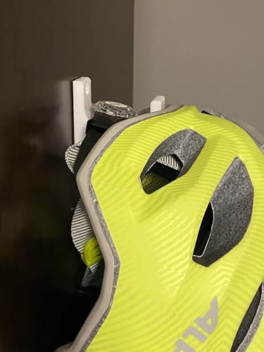 Generisch 2er Set Wandhalterung Helm Wand Halter für Fahrradhelm, Reithelm, Skihelm Haken Helmaufhänger (MTB, Rennrad) weiß
