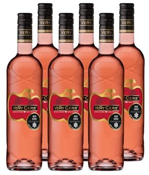 Very Ceris' - Vin Rosé Cerise - Boisson aromatisée à Base de vin - Lot de 6 bouteilles x 75 cl
