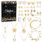 Schmuck Adventskalender 2024, Adventskalender Schmuck Frauen, Weihnachtskalender Schmuck Set mit Armband, Halskette, Ringen, Ohrringen Und Brosche für Frauen Mädchen Weihnachts Überraschungs Geschenk