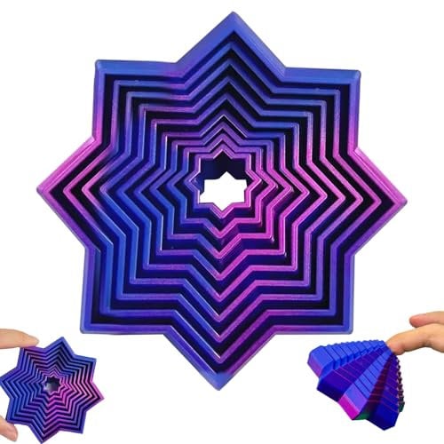 Fractal Fidget Hexagon,3D Printing Fidget Hexagon Toy,Hexagon Spiral Spielzeug,2024 Neu Hexagon Spiral Spielzeug,3D-Druck Hexagon Cube Fidget Gear Spielzeug,Für Kids Adults Angst Stresslinderung