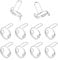 Ptwola 10 PCS Nail Rings for Acrylic Nails Adjustable Metal Fingernail Rings Reusable Nail Art Tools Detachable Women Nail Decoration Accessories for Women Girl DIY Press on Nails Supply with No Glue