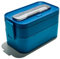 Muitomas, Lunch Box 1700 ml, fiambrera con cubiertos y dos recipientes, fiambrera hermética para alimentos, fiambrera para microondas, lavavajillas y congelador, color azul