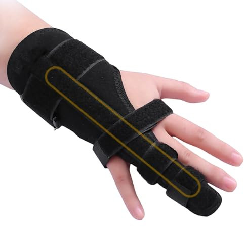 Celiodd Fingerschiene,Kleiner Finger Fingerschiene Mittelfinger Zeigefinger Ringfinger Fingerbandage,Effektive Linderung Mit AluminiumunterstüTzung FüR Jeden Finger,Passt FüR Linke&Rechte Hand(M)