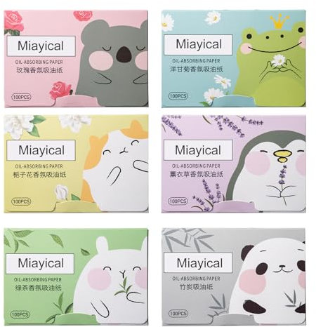 Gesichts-Löschpapier Set, Natürliches Oil Control Paper, 600 PCS Blottpapier Für Fettige Hautpflege, Natürliche Ölabsorbierende Blätter, Gesicht Blotting Papers, Sie die Haut Frisch und Glatt