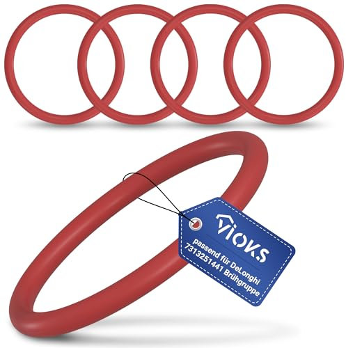 VIOKS 5x O Ring Dichtung 43mmØ Ersatz für DeLonghi 5332149100 Gummidichtung Rund - O Ring Sortiment Gummi Dichtungen Set für Brühgruppe - Dichtungen & O-Ringe für EAM ECAM ESAM Kaffeeautomat