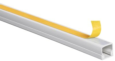 KOMIB Hochwertige Kabelkanäle Weiß (reinweiß) 10 Meter - 5 x 2m (5 Stück) Elektroinstallation Kabelkanal Kabelabdeckung Kabelmanagement Diverse Größen/VDE (10 x 10mm selbstklebend)