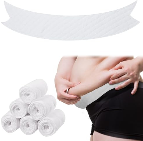 Sintege 6 Pcs Extra Groß Baumwoll-Bauchpads Gegen Schwitzen - Atmungsaktive Schweißpads für Bauchfalten, Plusgrößen, Ideal bei Hitze & Hautreizungen (Weiß, XXL)