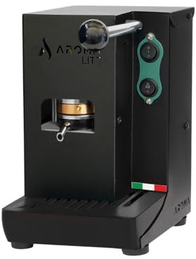 Aroma Lite Nero, Macchina caffè espresso cialde ESE 44 (Nero e turchese)