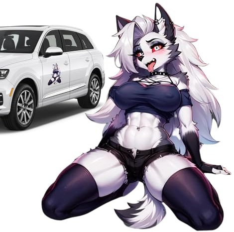 Fox Anime Girl-Aufkleber – wasserfest, selbstklebende Vinyl-Grafik, Kratzschutz, äußere Fensterabdeckung, universelle Karosserie-Dekoration, brillante Oberfläche