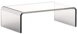 MAUL Monitorständer glasklar S Acryl Laptop Erhöhung Büro Organizer | ergonomisch erhöhte Bildschirmposition, bruchsicheres Acryl, extra Ablagefläche, rutschfeste Standnoppen, bis 8 kg