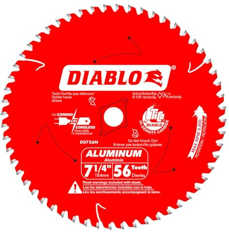 Diablo D0756N 17,8 cm x 56 Zähne, Laminat-/Nichteisenmetall-Schneidklinge, braun, 18,8 cm