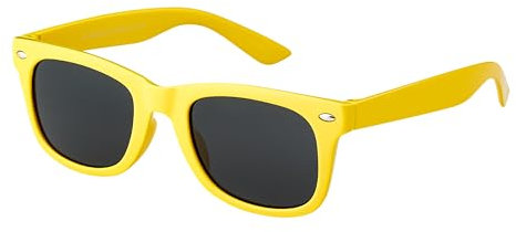 Ultra Jaune Enfants Lunettes de Soleil Classiques UV400 UVA UVB Filles Garçons Rétro Vintage Mode Unisexe