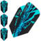 Harrows Rapide X Dart-Flights, 100 Mikrometer, schmal, 10 Sets (30 Stück) (Aquablau)