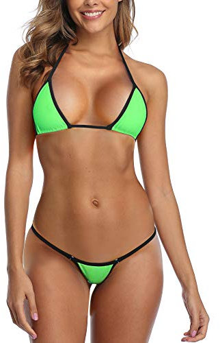 SHERRYLO Mini Micro Bikini Triangle Top Maillots De Bain Femme Deux Pièces Lanière Thong Swimwear