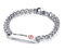 Flongo SOS Damen Medical Armband Männer Armreif, Edelstahl Armkette Kette Panzerkette Silber Krankheit Medical Alert ID Notfall Medizinische Marke Herren-Accessoires Type 2 Diabetes
