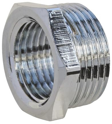 SOMATHERM FOR YOU, Bague de réduction en laiton chromé 6 pans Mâle 20/27 Femelle 15/21, idéale pour adapter le filetage et assurer une étanchéité durable dans vos installations