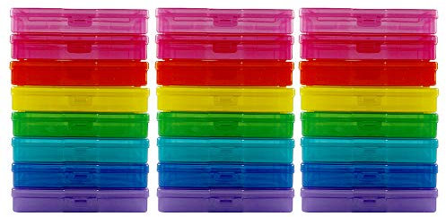 novelinks Photo Case 4 x 6 Photo Storage Boxes - Photo Organizer Cases Photo Keeper Picture Storage Containers Box for Photos - 24 PACK (Multi-colored)