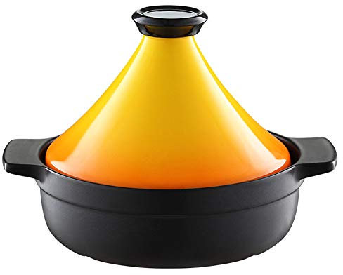 XCXDX Ceramic Casserole, Healthy Clay Tagine, Micro Pressure Cooker, Household Steamer With Lid Yellow