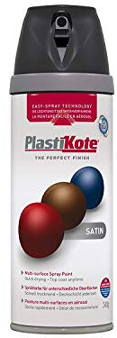3X400ml Premium Spray Paint Satin - Black