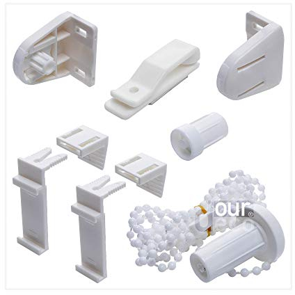 ourdeco® Zubehör als Set für Klemmfix und Duo Rollos/einfache Montage ohne Bohren am Fenster/Klemmen=Montage ohne Bohren=Smartfix=Klemmfix=Easy-to-fix