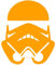 Decus Star Wars Stormtrooper L 0150 (orange) // Sticker OEM JDM Style Aufkleber