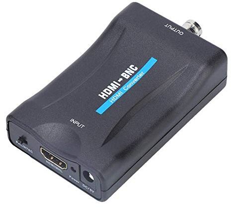 fasient Adaptador HDMI a BNC, convertidor de señal de Video Convertidor de señal HDMI para Video HDMI para Mostrar en televisores Normales