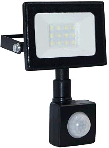 Amslight LED Flutlichtstrahler 10W mit Bewegungsmelder Mini