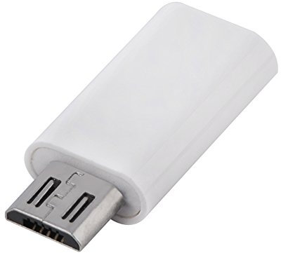 Adaptador USB C a Micro USB, USB3.0 Tipo C Hembra a Micro USB Macho Convertir Conector Soporte Carga de sincronización para Andrid(Blanco)