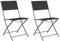 vidaXL 2X Gartenstuhl Gartenstühle Terrassenstuhl Balkonstuhl Garten Essstuhl Klappstuhl Stuhl Stühle Klappbar Schwarz Stahl Textilene