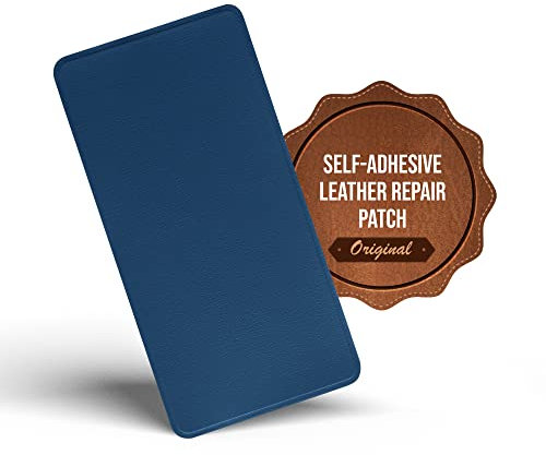 MastaPlasta Selbstklebende Premium Leder Reparatur Patch - Blau Leder - 20cm x 10cm. Sofortige Polsterung Qualität Patch für Sofas, Autositze, Jacken, DIY