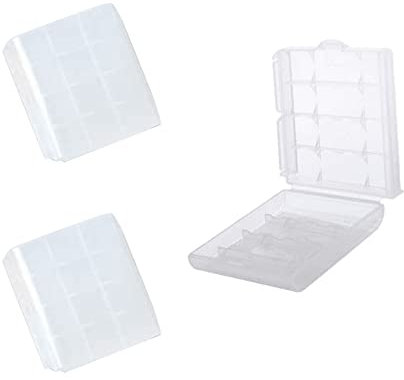 3Pcs AA/AAA Cell Battery Storage Case Holder Box,Plastic Battery Case,Clear Plastic Cell Battery Storage Case Holder Box for AA AAA Batteries&Rechargeable Batteries,Protecting and Transporting Cell