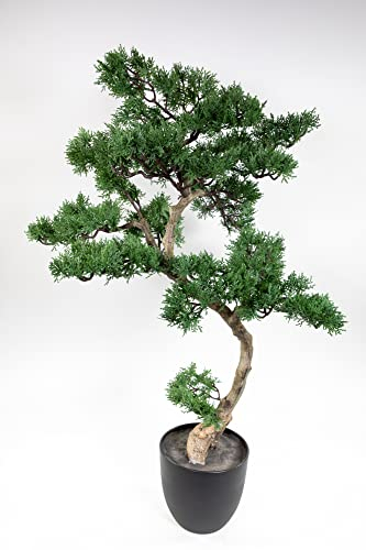 Bonsai Zeder 90x60cm GA künstlicher Baum Kunstbaum Dekobaum Kunstpflanzen Seidenblumen Roß
