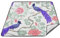 YOUJUNER Picknickdecke 200x200cm, Floral Flower Animal Peacock groß wasserdicht Campingdecke faltbar Strandmatte Picknick-Matte