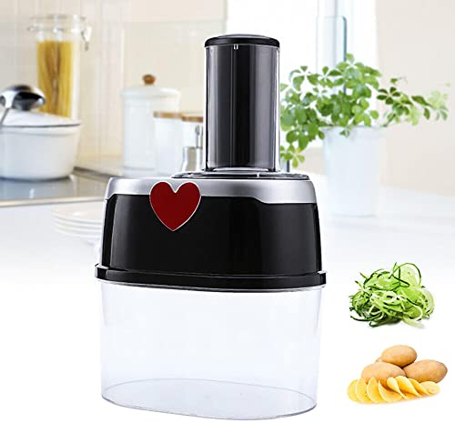 TRIEBAN Gemüsenudeln Spiralschneider elektrisch Spiralschneider zoodle maker zucchini spaghetti schneider 4 x Edelstahlklinge
