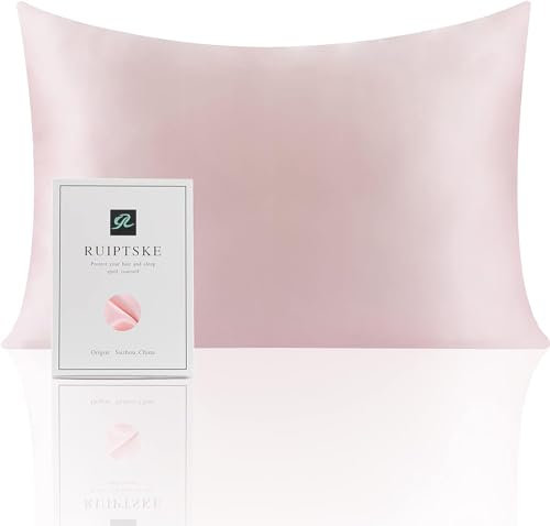 Kissenbezug aus 100% Seide 22 Momme, Oeko-Tex® zertifiziert, gut für Haar und Haut, Anti-Aging und Milben, 40 x 60 cm, Blau