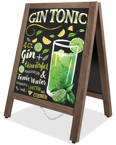 VAIIGO Kundenstopper Werbetafel Gehwegaufsteller Aufsteller 65 x 43 cm Kreidetafel Magnetische Holztafel Kreidetafel Restaurant-Tafel Kreidetafel Plakatständer