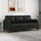 CIADAZ 3-Sitzer-Sofa Schwarz 180 cm Kunstleder, Sofa Wohnzimmer, Jugendsofa, Relaxsofa, Sofas & Couches, Sofa Für Schlafzimmer, Jugend Kinderzimmer