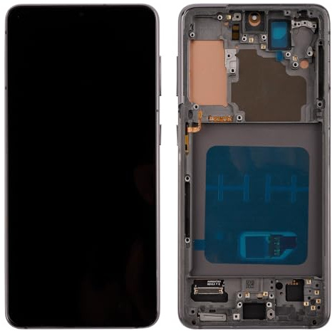 Display digitale OLED di ricambio compatibile con Samsung Galaxy S21 FE G990U G990U1 G990B (nero con cornice) Display LCD Touch Screen Digitizer Assembly con strumenti di riparazione, 6,4 pollici