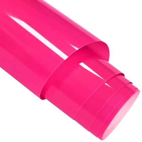 FORBELL Plotterfolie Textil, 30.5cm X 6,1M Heat Transfer Vinyl Flexfolie (Neon Pink, 6,1M)