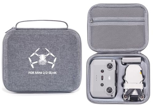 XBERSTAR Mavic Mini 2 Tragetasche für DJI Mavic - Hartschalen-Aufbewahrungstasche, Grau, Tragetasche