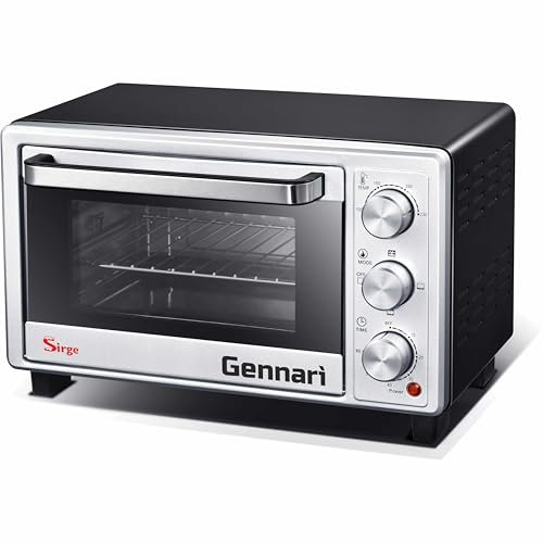 Sirge Horno eléctrico, capacidad 16 L, 5 funciones de cocción, temporizador de 60 min, equipado con parrilla, bandeja y recogemigas, 1400 W