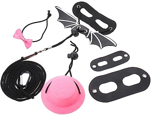 GREENADSCAPE 1 Satz Eidechsen Hut mit Fliege Eidechsengeschirr Verstellbarer Geburtstagshut Reptilien zubehör Reptilien Geschirr Haustier-Eidechsenleine Reptilien-Cosplay-Hutdekoration Stoff