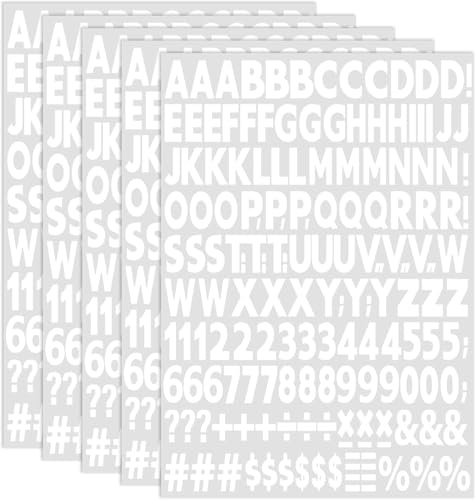 1 Inch Iron on Letters and Numbers,Iron on Vinyl Letters with A-Z Heat Transfer Letters 0-9 Iron on Numbers PU Alphabet Stickers for Clothing T-Shirt DIY Craft,Black White (Black)