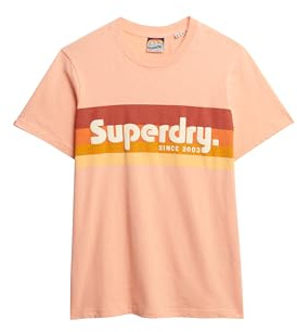 Superdry Herren Lässiges Terrain T-Shirt mit Streifen und Logo