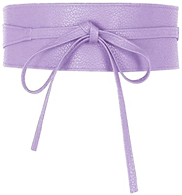 Glamexx24 Cintura in vita da donna, Obi, Cintura classica avvolgente, per abito da donna, lilla, Taglia unica