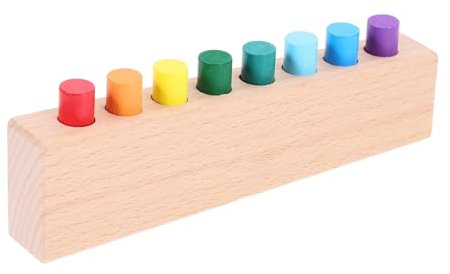 Toddmomy Jouets d'inspiration à la mémoire scie sauteuse Jouets sensoriels bébé drôle Puzzle Cylindre Montessori pour Tout-Petits Puzzle Montessori en Bois