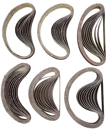 Bandas de lija for tela, papel for lijadora de banda, 50 unidades, 13 x 457 mm, grano 40/60/80/120/180/240, for limas eléctricas y herramientas eléctricas.(40)