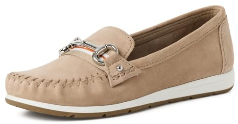 MARCO TOZZI Damen Mokassin weiches Feel Me Fußbett Leder Premium